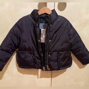 Girl’s Short Puffer Coat by Jacadi in Navy